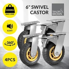 4 x Heavy Duty 6" Swivel