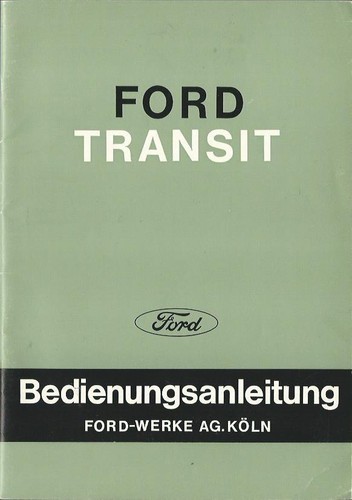 Ford transit owners - owners, manual