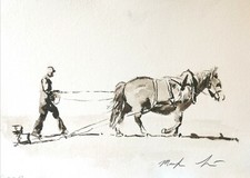 ORIGINAL ploughing horse in