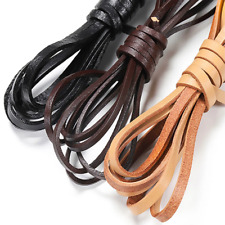 2M-10M Flat Real Genuine Craft Jewellery Leather String Cord Lace Thong Rope