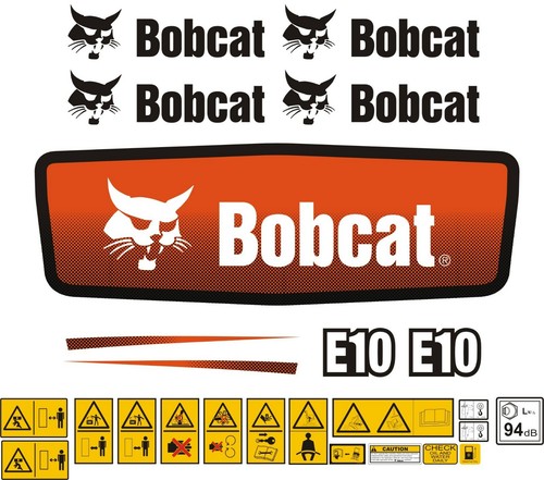 Bobcat e10 mini digger decal - mini,