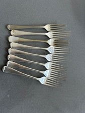 5 Waring and Gillow forks and 3 others all Antique and Silver Plate