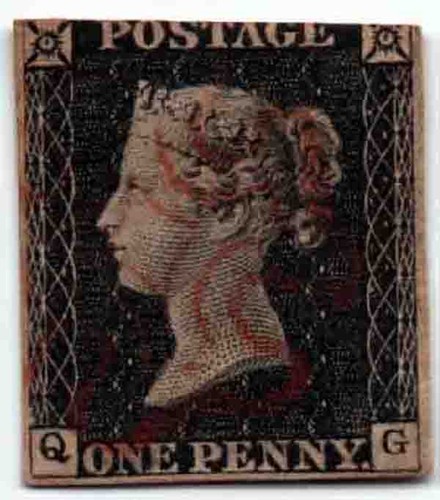 1840 penny black used as - used,