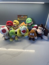 Large Nintendo Super Mario Soft Plush Toy Bundle