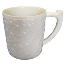 Bernardaud White Winter 3 3/4" Mug Cup Discontinued HTF Limoges Porcelain China