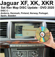 Jaguar XF, XK, XKR, Sat Nav Map Disc Update Navigation DVD West Europe 2018 -'C'