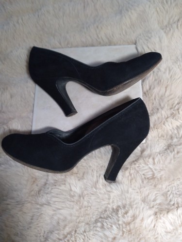 1940 jacqueline black - black, suede