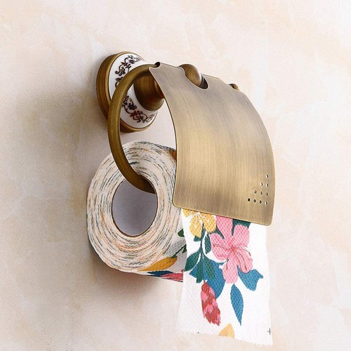 Antique brass toilet paper - brass,