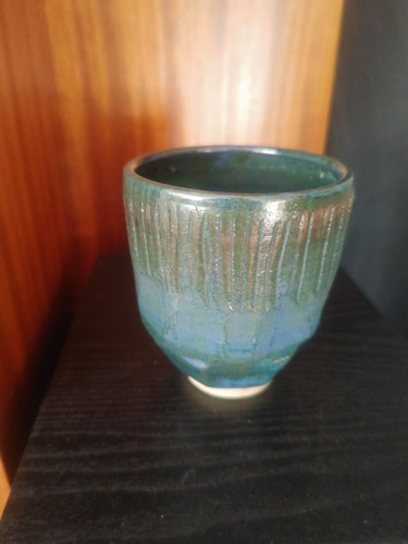 Handmade ceramic blue glazed - blue,