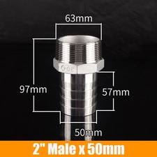 1/4"-4" Inch Female/Male Stainless Hose Connector Fitting For Air Water Fuel Gas