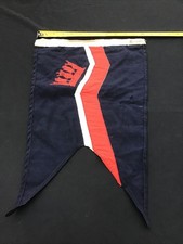 VINTAGE COTTON NAVAL RED, WHITE & BLUE PENNANT.