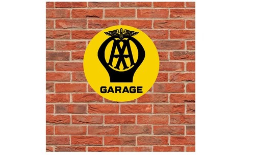 Retro garage round - retro,