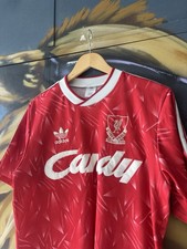 Liverpool FC Home Jersey 1989 1990 1991 Shirt Top Vintage Candy Mens Medium 90s 