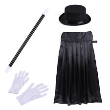 Magician Costume Kids Carnival Party Fancy Dress Accessories Set for Boys Girls