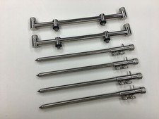 TMC 2 x 2 Rod 31cm stainless steel Buzz Bars & 4 x 30-50 cm double screw sticks
