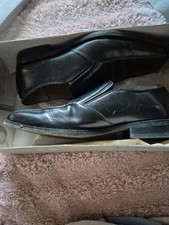 Men's Size 8 Black Bertini Uomo Slip On Shoes Loafers Leather