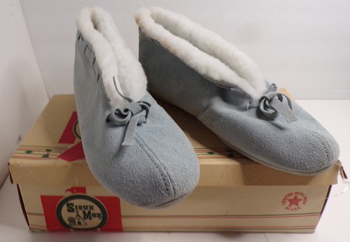 Vtg 1960s blue faux suede - ,