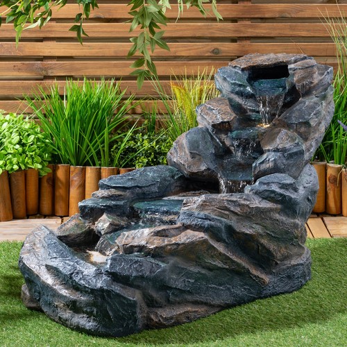 Cascading rocks water - rocks, feature