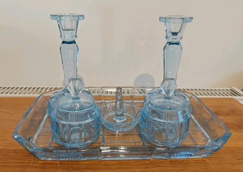Vintage ice blue - blue, glass