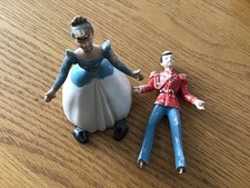 1950s Cinderella & Prince Charming Dancing (2) Plastic Clockwork - Wells Brimtoy