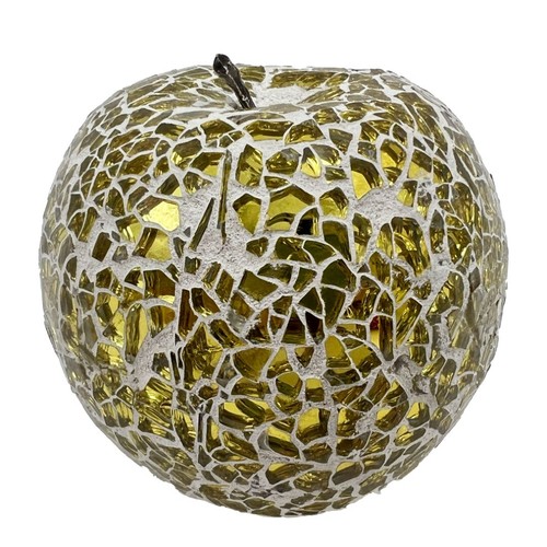 Mosaic glass apple - (gold), home