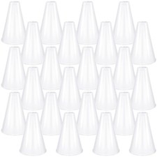 Deekin 24 Pieces White Cheer Megaphone Party Accessory Cheer Plastic Cheerlea...