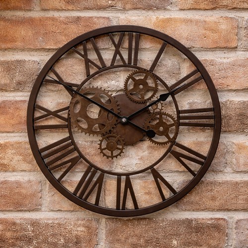 Outdoor wall clock garden cog - outdoor,