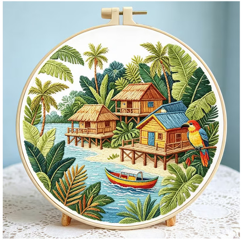 Embroidery hoop kit 20cm - embroidery, 20cm/7.87"