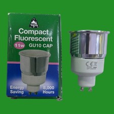 1x 11W BELL GU10 76mm Long Barrel CFL Reflector Spot Light Bulbs 2700K Lamp