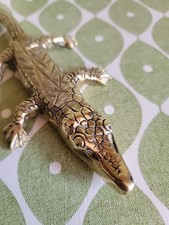 Vintage 25cm Brass Alligator