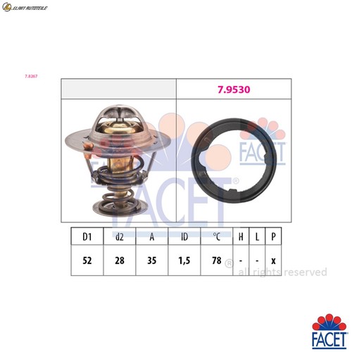 Thermostat coolant 8267 for - coolant,