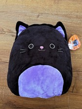 Squishmallows Halloween Autumn black cat plush bag treat Pail 12 inch NEW