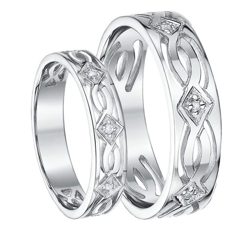 His hers diamond rings - his,