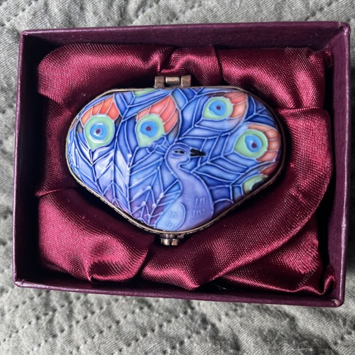 Peacock enamel trinket - trinket, /