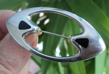 Danish Silver Enamel Modernist Brooch import h/m London 1967 Hans Hansen Denmark