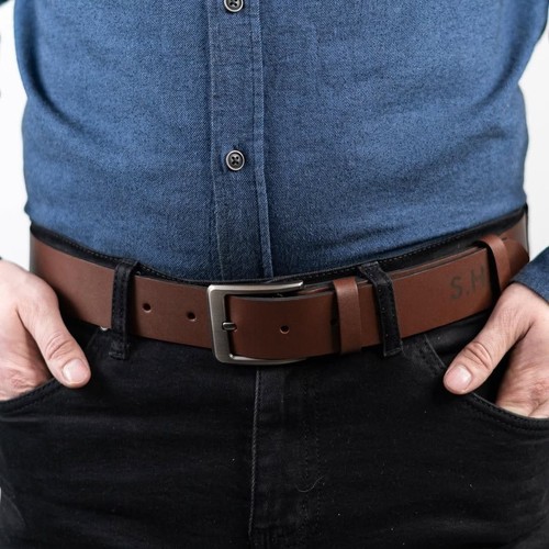 Handmade genuine leather belt - genuine,