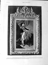 Original Old Antique Print