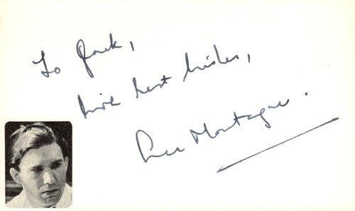 Lee montague signed - auto, 3x5