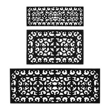 JVL Lexi Rubber Entrance Wrought Iron Effect Foyer Doormat Patio Mat Step Mat