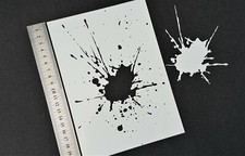 Blood Paint Ink Water Splashes Reusable Mylar Stencil Splatter Home Body Paint