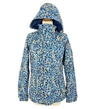 Burton Jet Set Jacket Blue Floral Size XS 8-10 Mountain Dew Snowboarding Ski 
