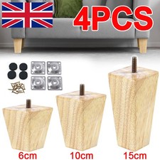Set of 4 Wooden Legs Square