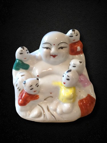 6x7cm vintage laughing - vintage, buddha