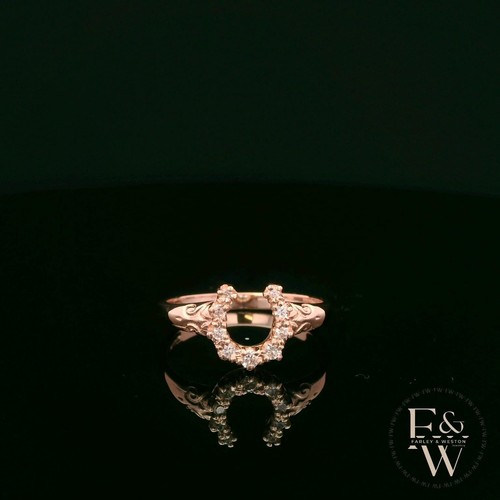 9ct rose gold horseshoe white - 9ct,