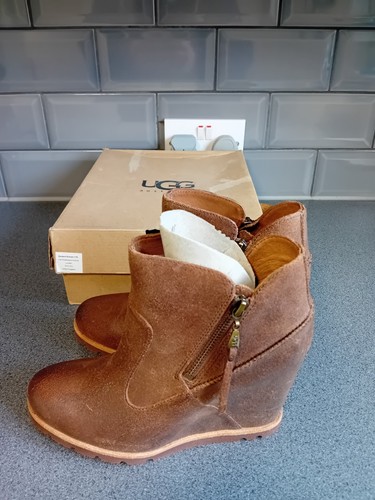 Ugg myrna brown leather - leather, boots
