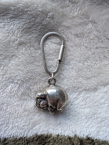 Vintage style silver pig - silver,