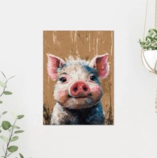 Cute Mini Piglet Art Print