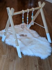 Wooden play gym frame activity