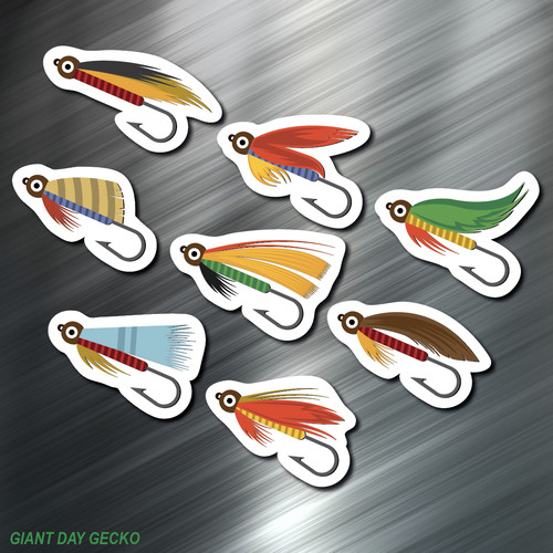 Fly fish lures - (8),