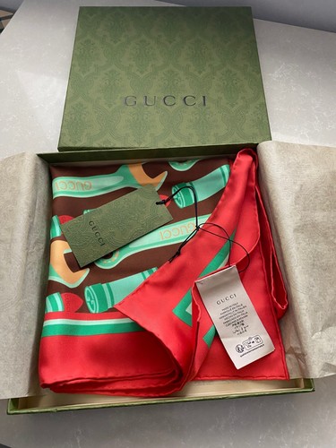 New gucci ladies square silk - new,